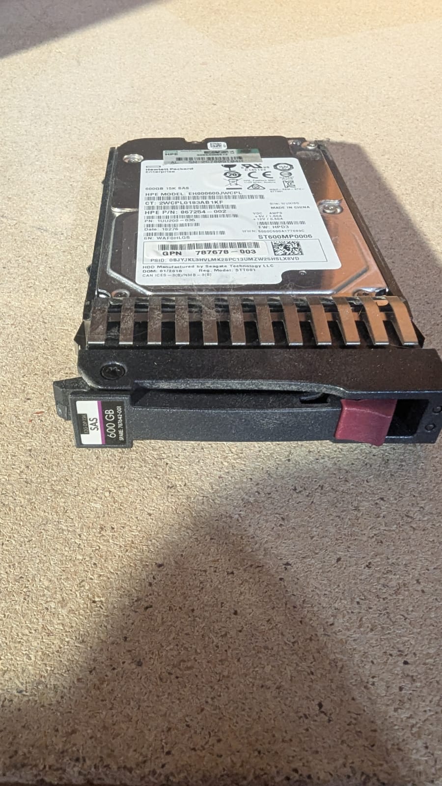HP 600GB 15K RPM SAS 12Gbps 2.5" Enterprise Hard Drive